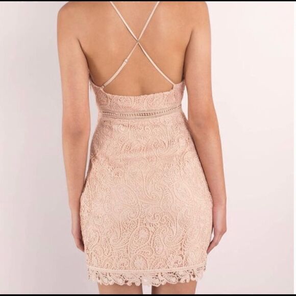 The Jetset Diaries Hyacinth blossom pink lace minidress size medium - Picture 3 of 15